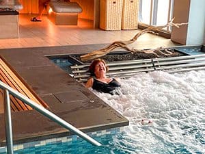 a woman in a spa aboard the Viking Octantis