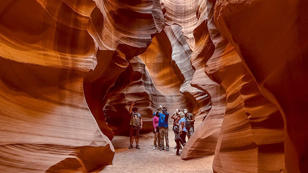 people in Arizona's Antelope Canyon