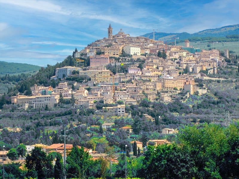 one of the Italian hill towns high on a hill
