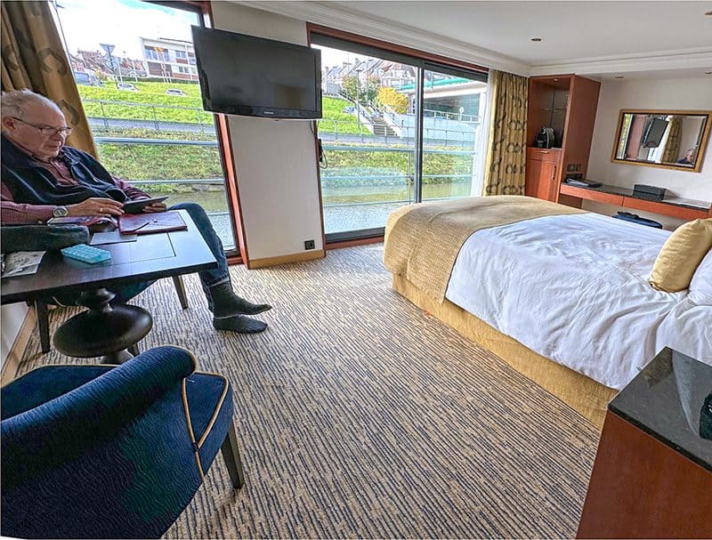 a stateroom on a Tauck river cruise