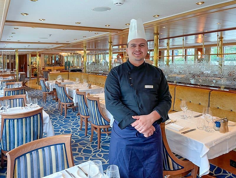 The chef on a Tauck river cruise