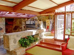 an entrance to Frank Lloyd Wright's Taliesin West