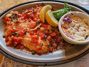 a plate of mahi-mahi