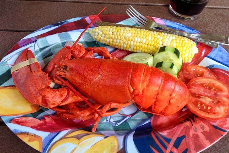 a lobster dinner