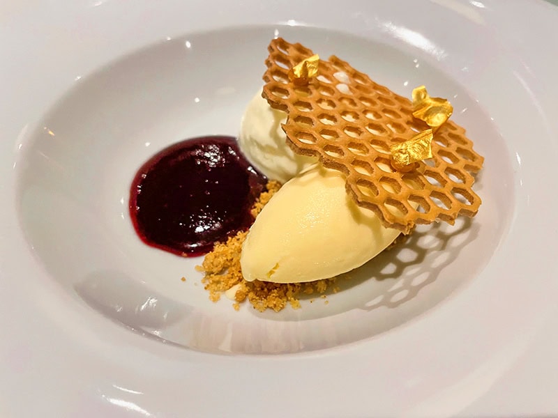 a dessert on a plate