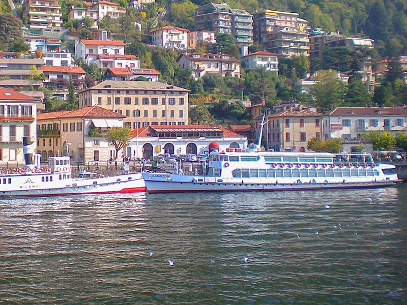 old ferries at a dock