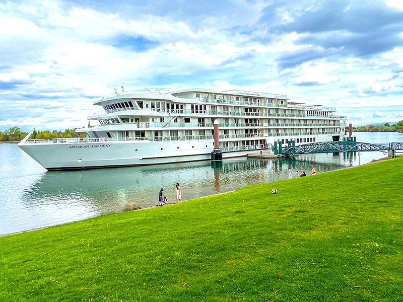 American Cruise Lines Lewis and Clark's ship at its dock