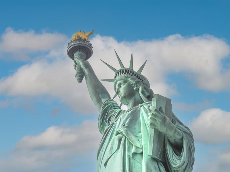The statue of liberty the top US  travel destination