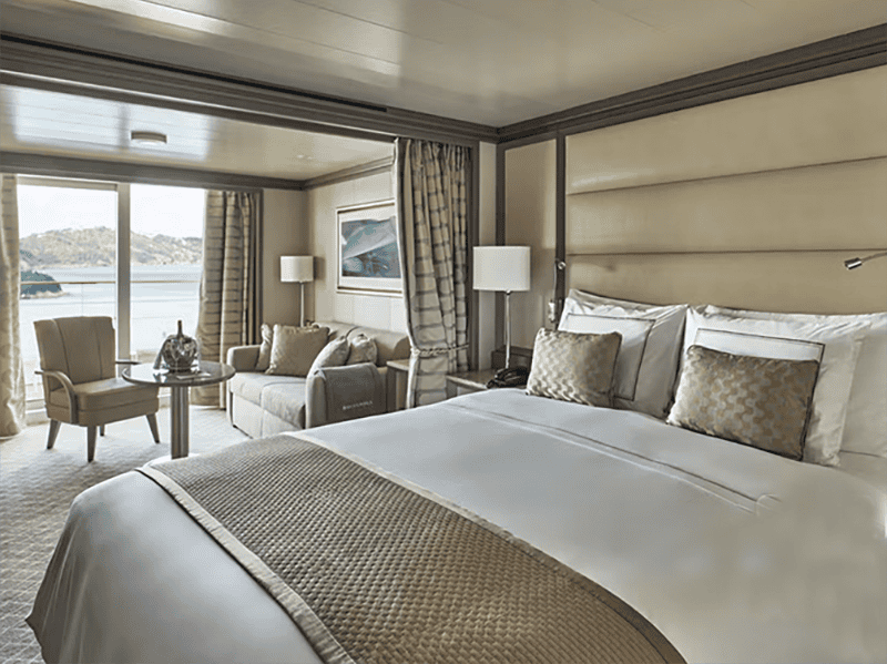 a cabin on hte Silversea Silver Moon