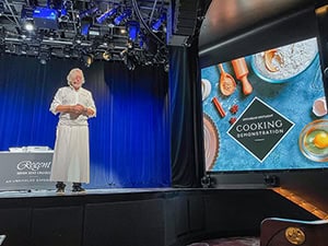 chef giving a presenation aboard the Regent Seven Seas Grandeur