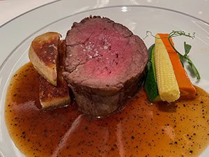 roast beef on a plate