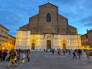 people in front of a basilica
