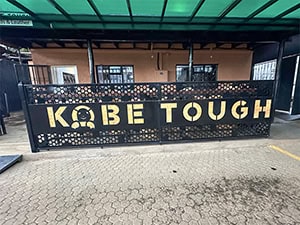 A Kobe Tough sign