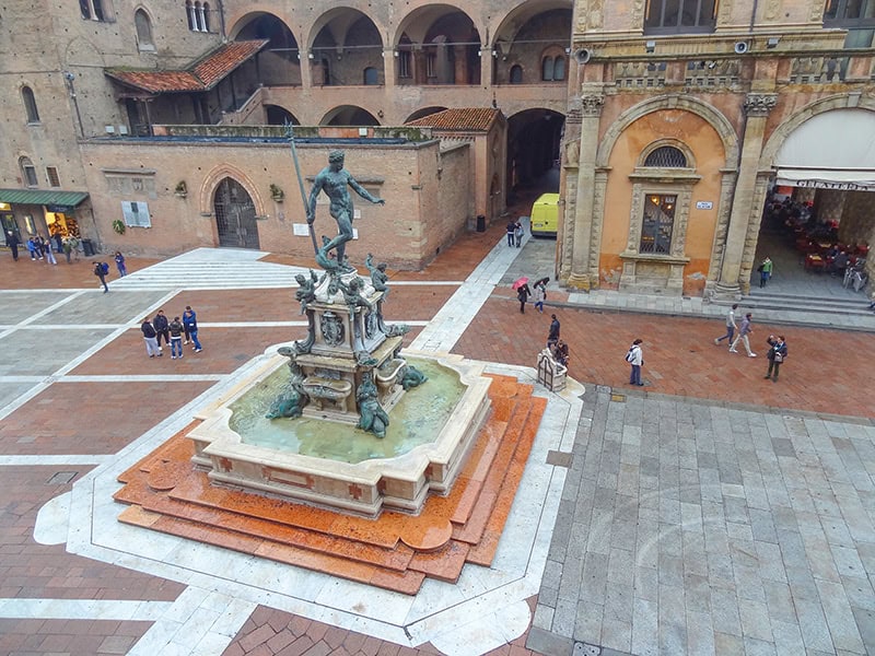 a statue of a man in a fountain