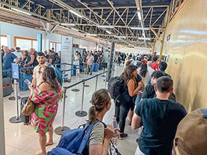 people in a crowded airport