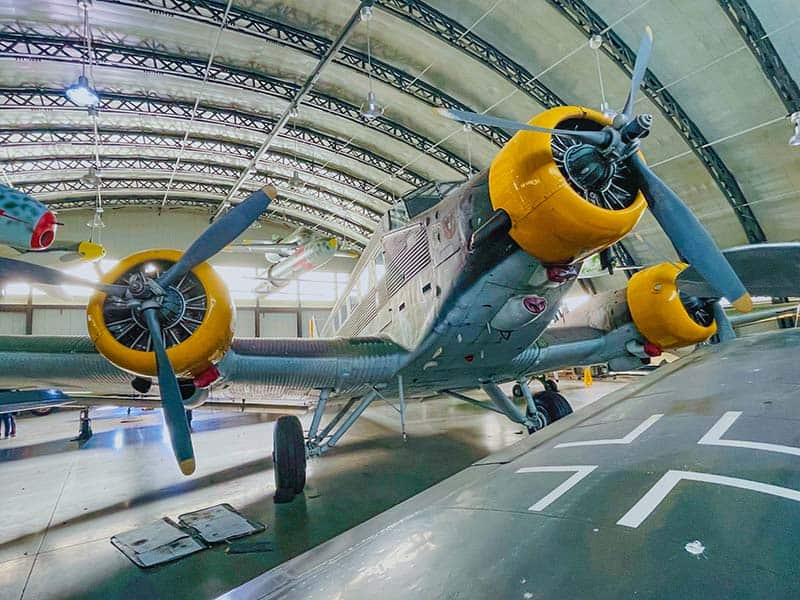 planes in a museum